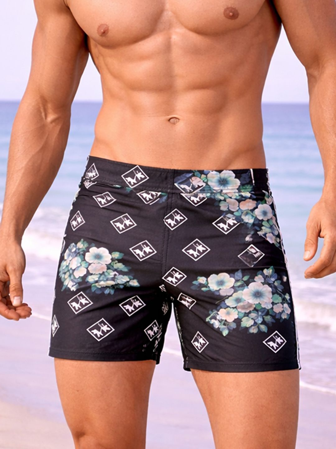 ULLAS Men Printed Swim Shorts Swim Bottoms