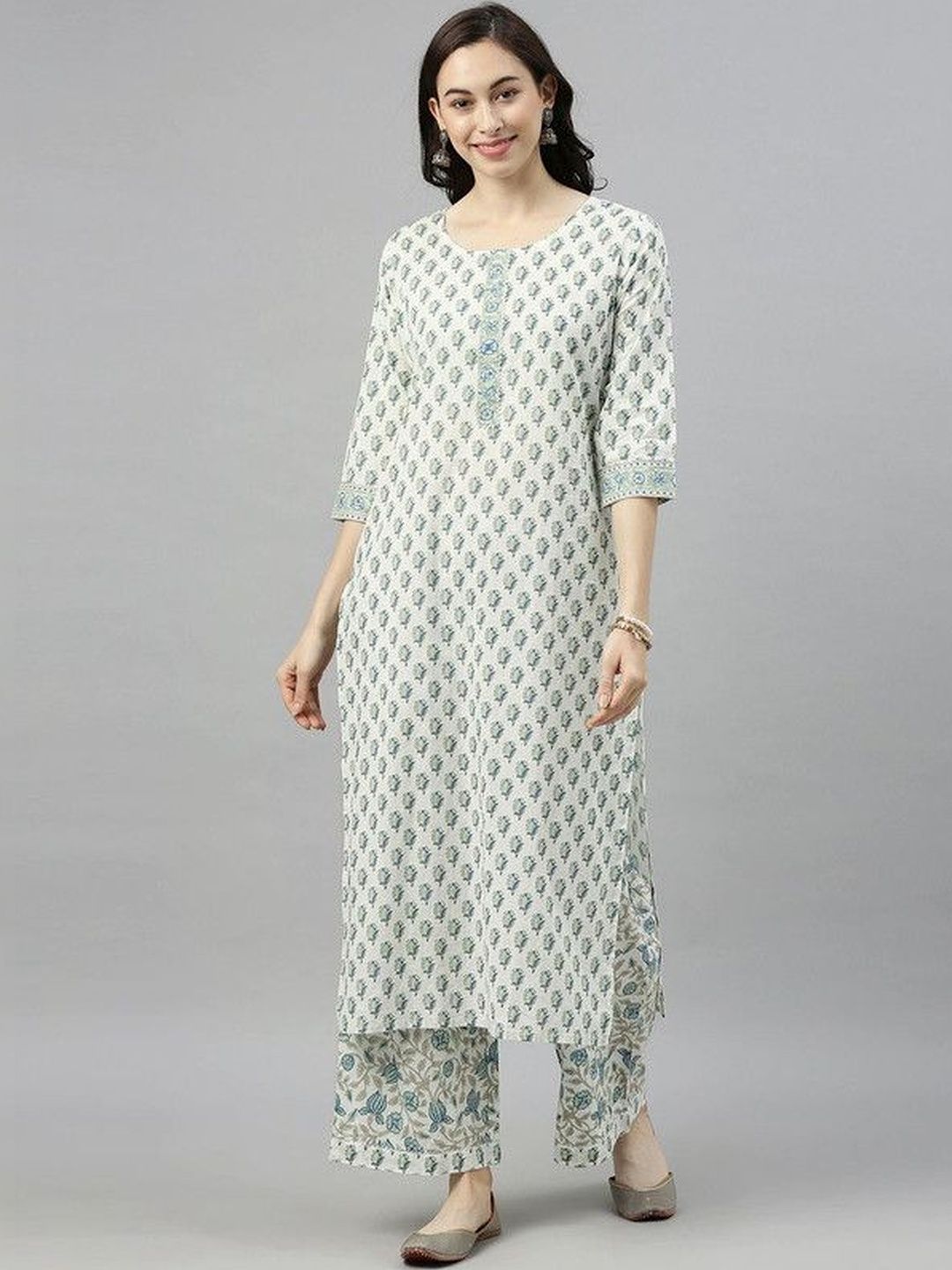Ethnic Lady Floral Printed Kurti