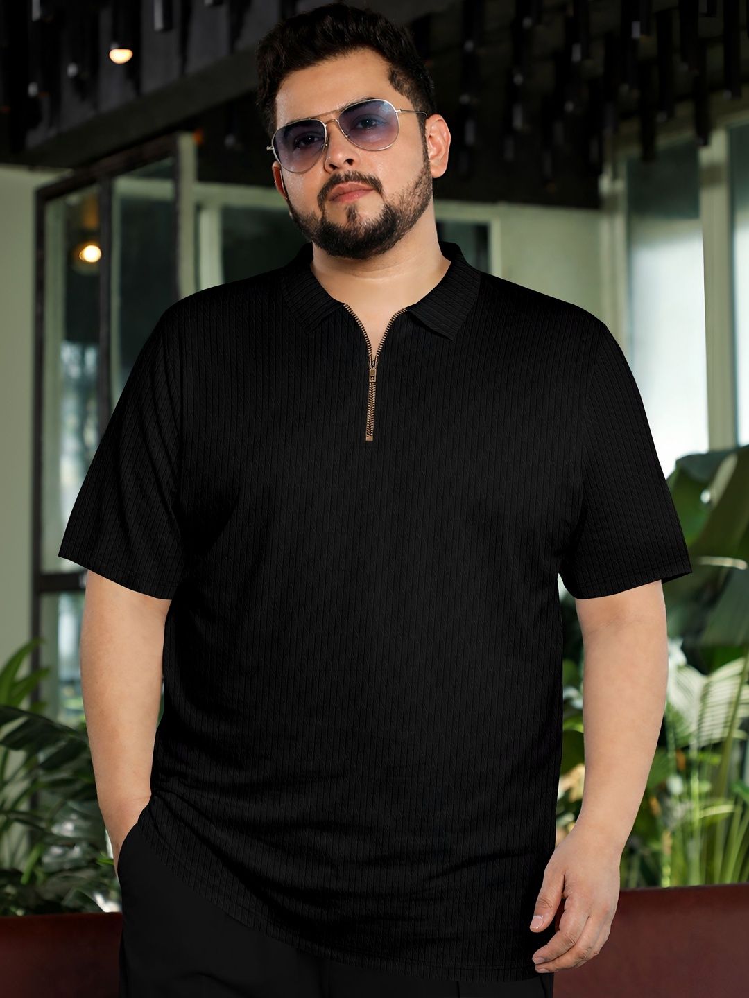 HAPPY KHAJANA Men Polo Collar T-shirt