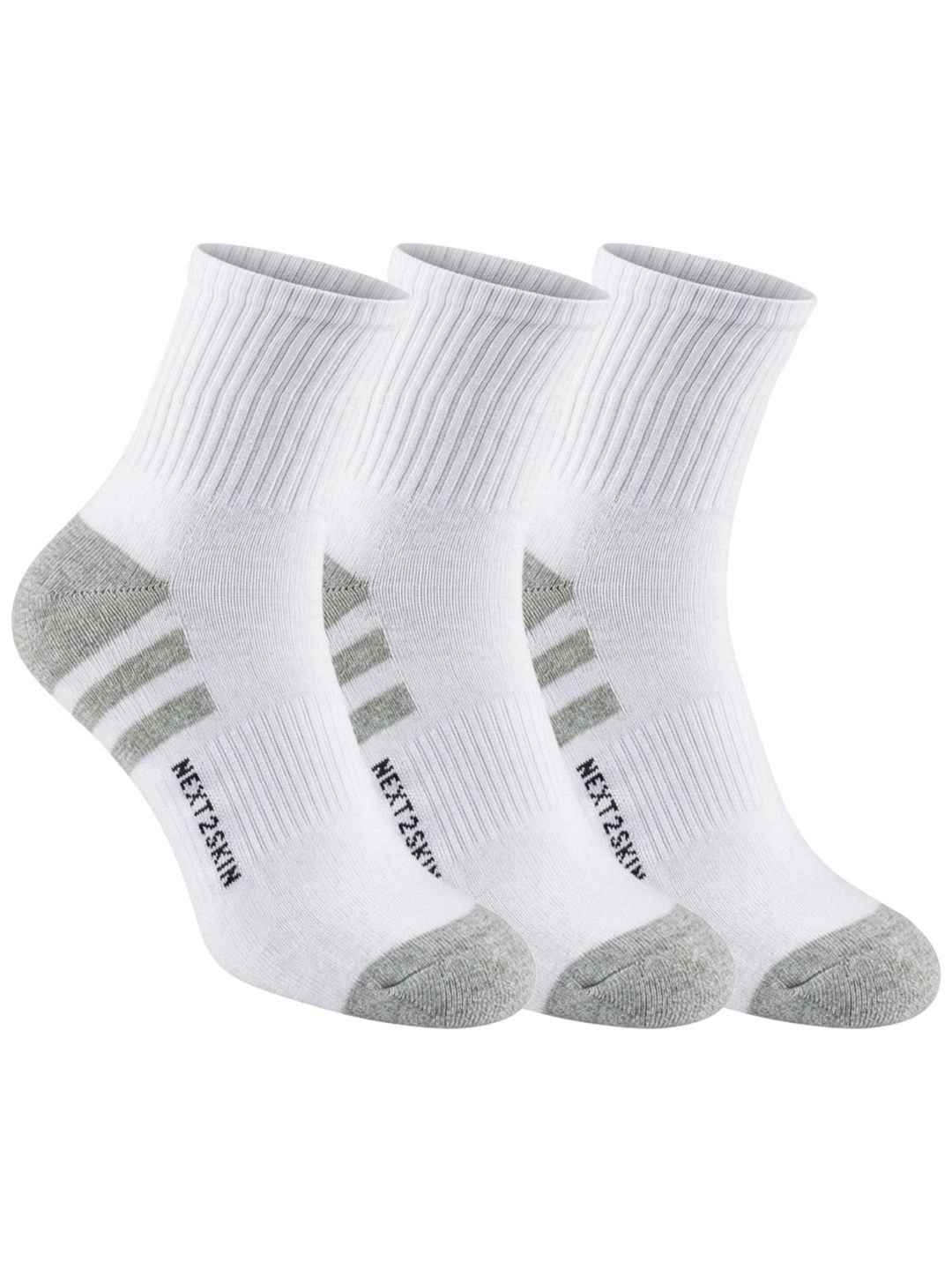 N2S NEXT2SKIN Men Pack of 3 Cotton Assorted Ankle Length Socks