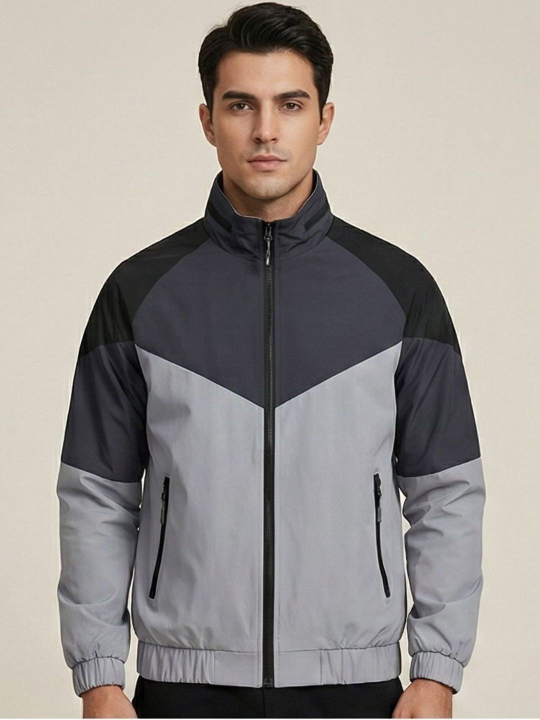 CARABA Men Colourblocked Windcheater Running Sporty Jacket