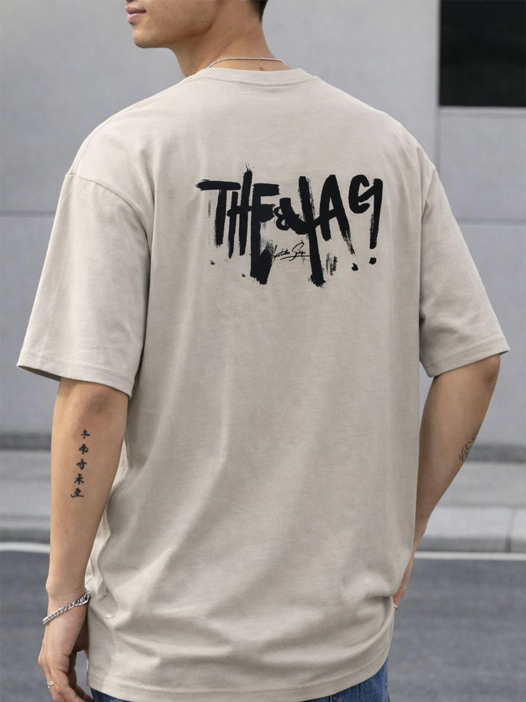 MACK JONNEY Graphic Printed Round Neck Cotton Oversized Casual Tshirts