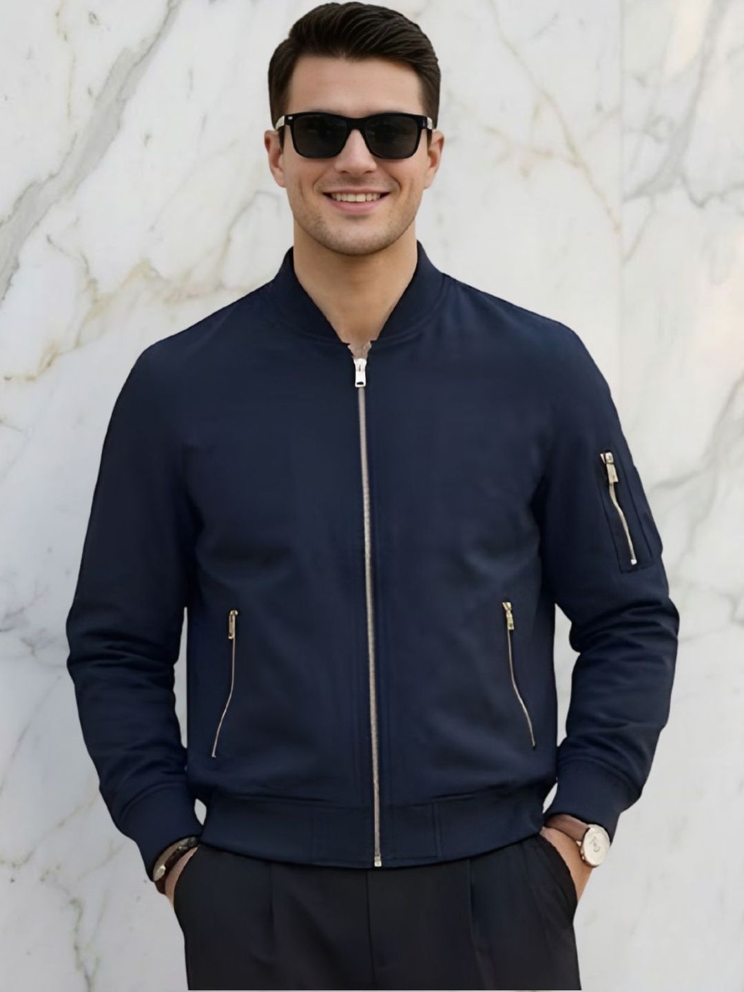 MIA FASHION Men Windcheater Cycling Bomber Jacket