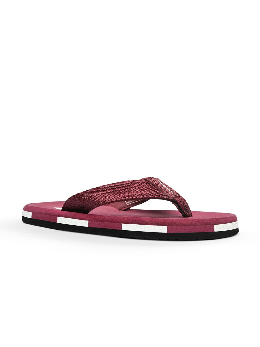 Trekiva Men Striped Rubber Thong Flip-Flops