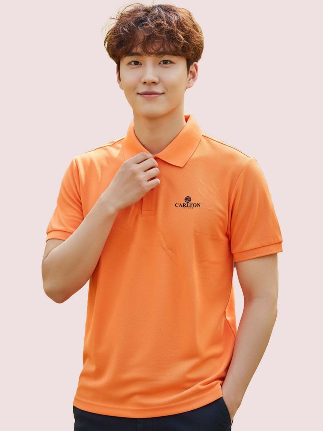 Carlton London Men Printed Polo Collar T-shirt