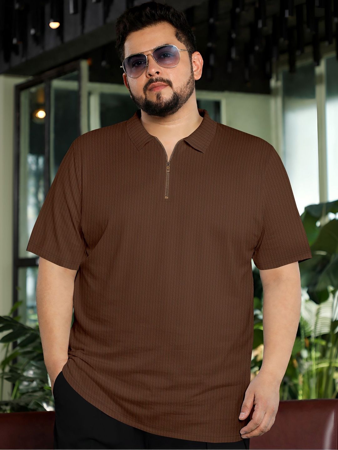 HAPPY KHAJANA Men Polo Collar T-shirt