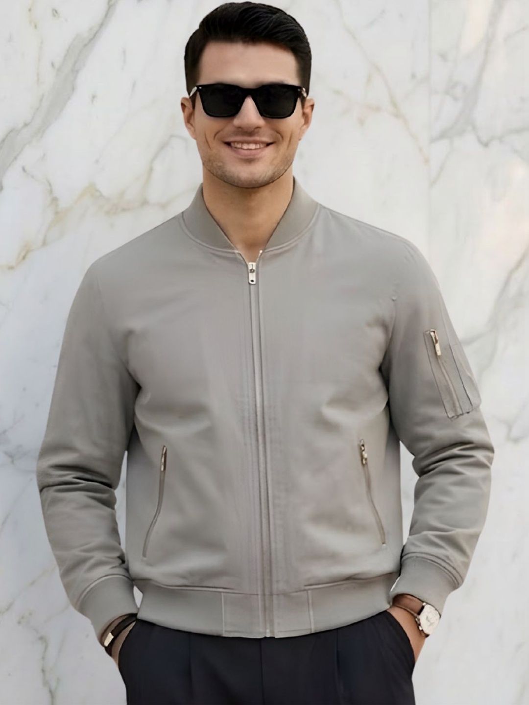 MIA FASHION Men Windcheater Cycling Bomber Jacket