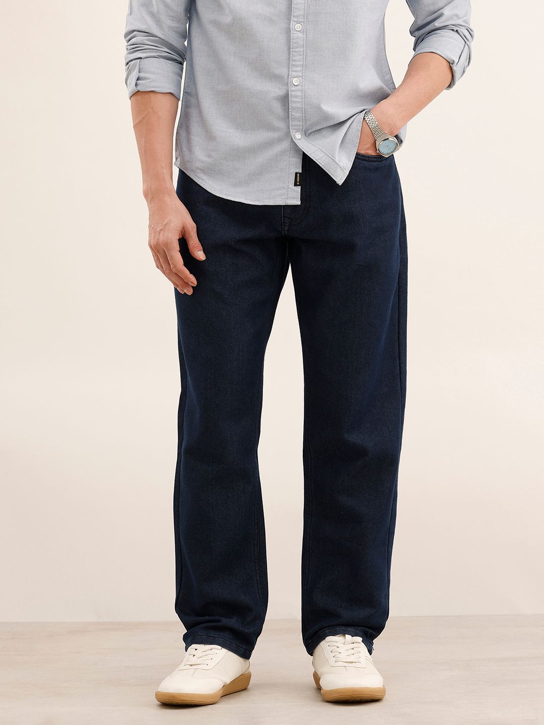 WROGN Men Pure Cotton Anti Fit Mid-Rise Jeans