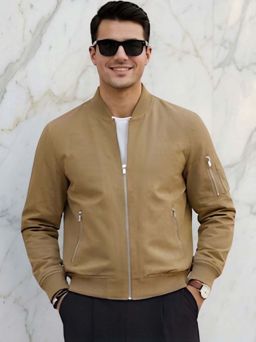 MIA FASHION Men Windcheater Cycling Bomber Jacket