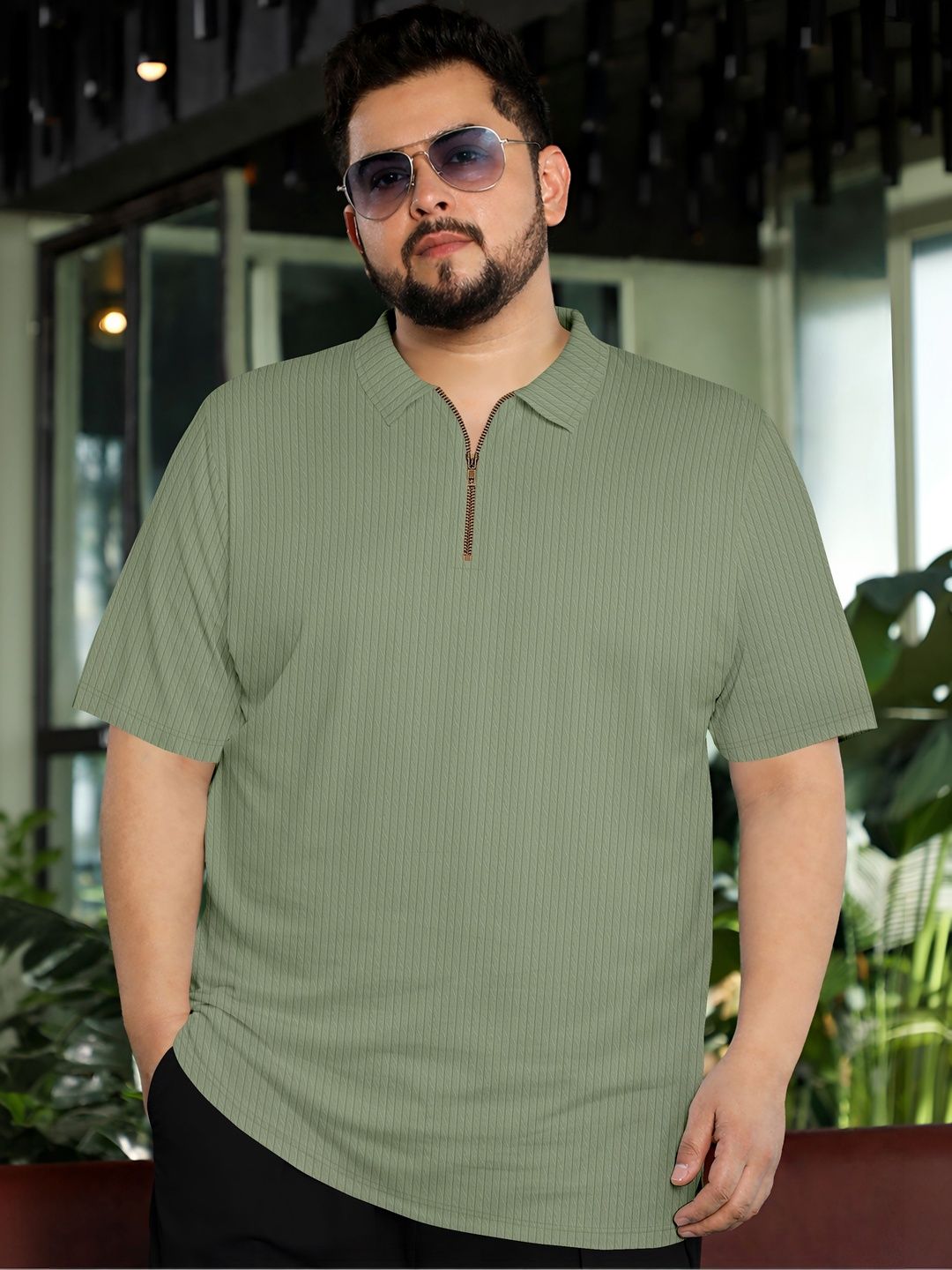HAPPY KHAJANA Men Polo Collar T-shirt