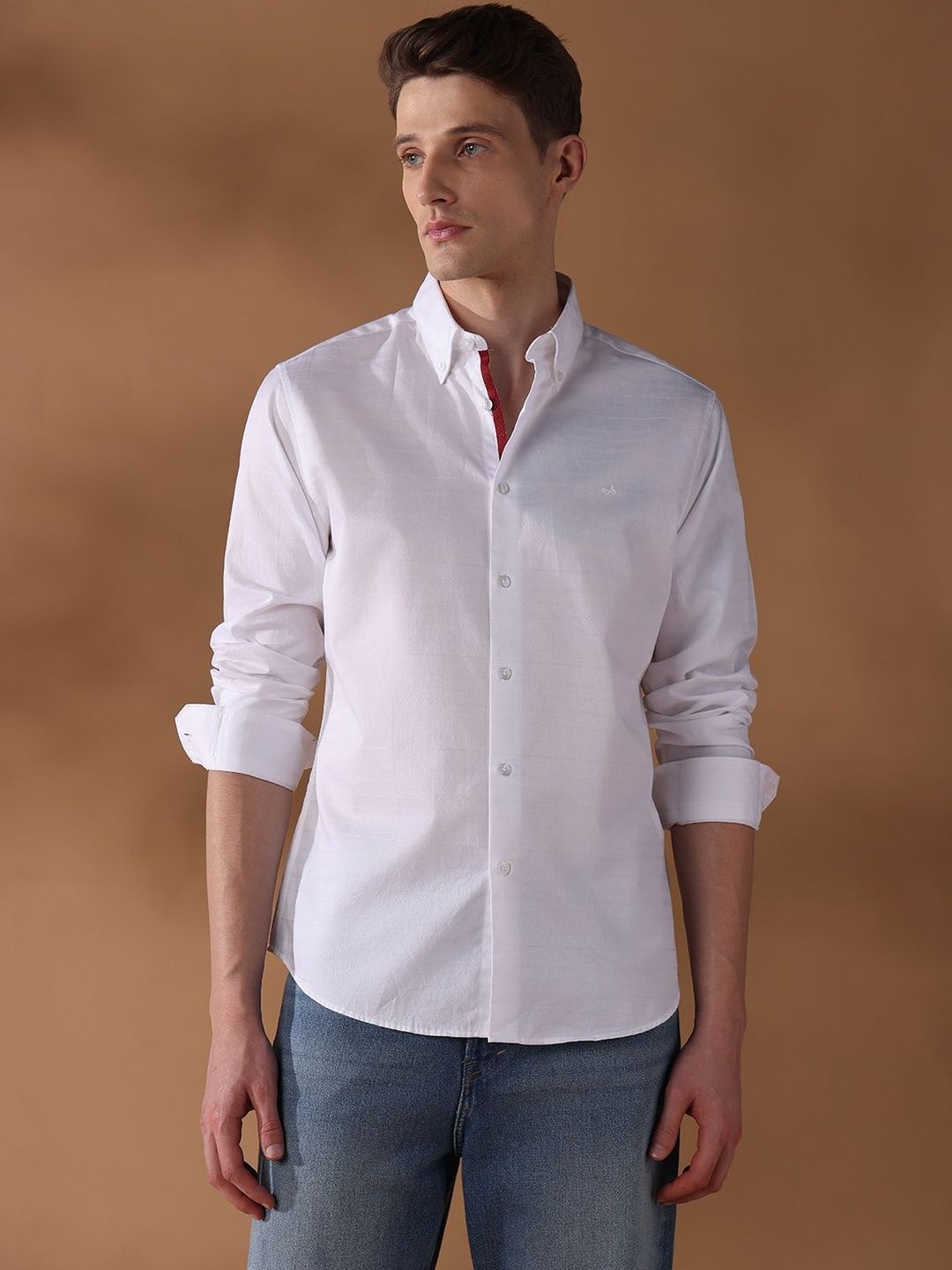 Aldeno Men Standard Horizontal Stripes Striped Formal Shirt