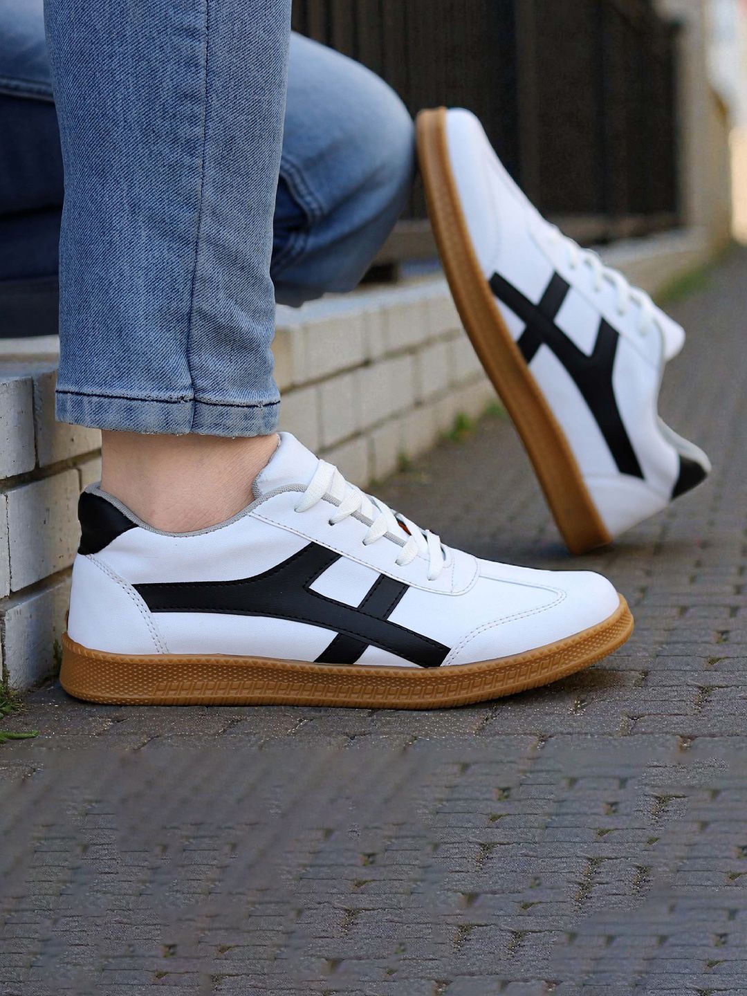 glitchez Men Colorblock Sneakers With Ultra Soft Cushion Lace-Up All-Day Comfort Shoes