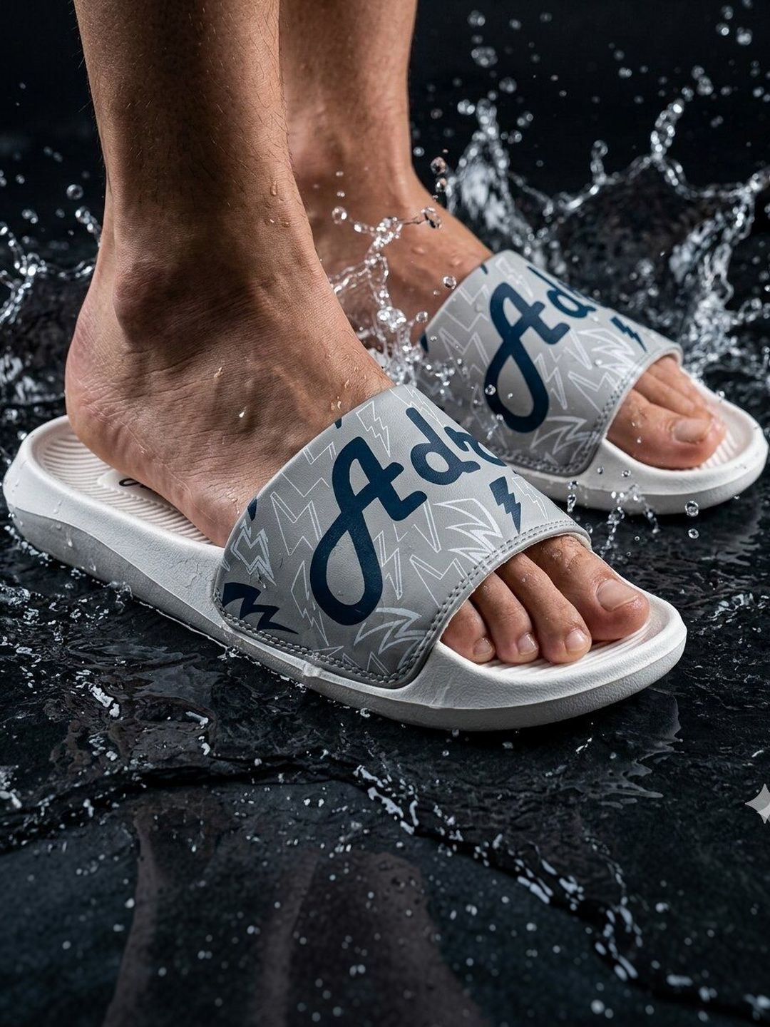 ADROZ Men Rubber Sliders