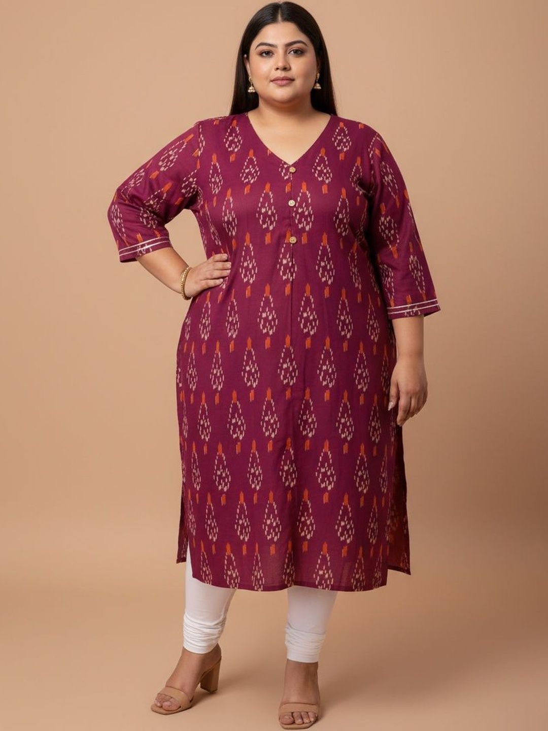 Sztori Women Floral Printed Block Print Kurta