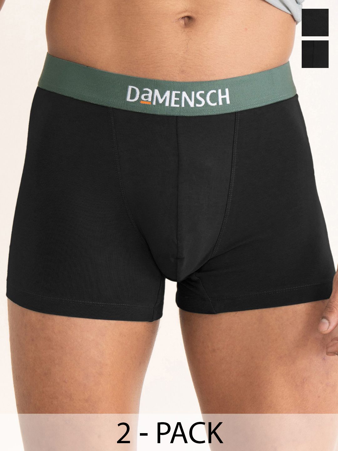 DaMENSCH Pack Of 2 Premium Cotton Trunks TK1089-MX2330