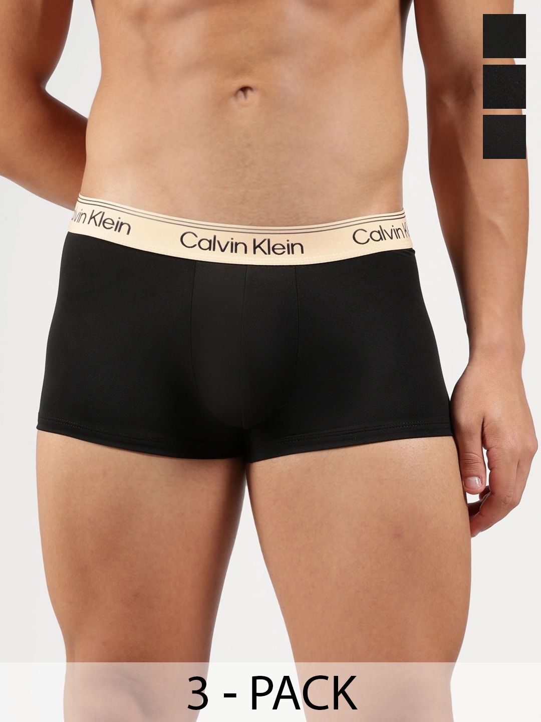 Calvin Klein Underwear Calvin Klein Underwear Pack of 3 Assorted Solid Trunks