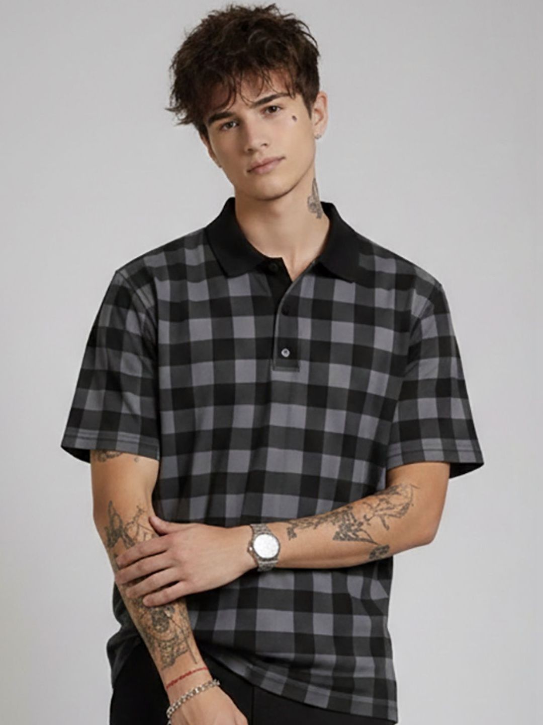 SZN Men Printed Polo Collar T-shirt
