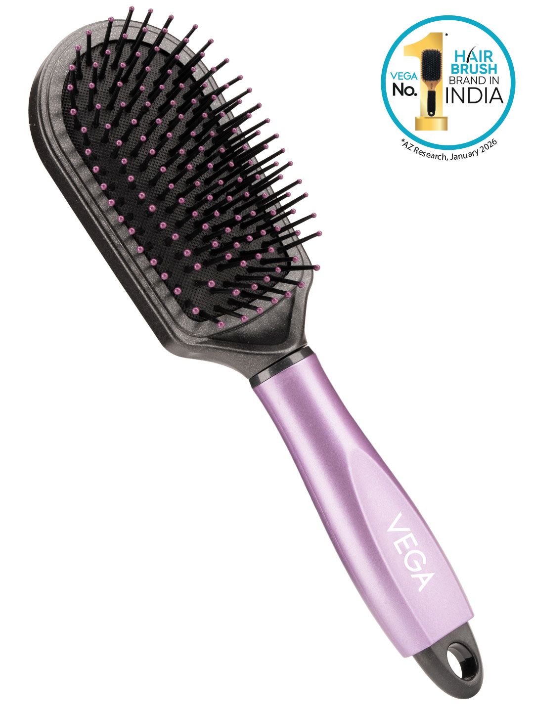 VEGA Cushioned Hair Brush with Cleaning Comb E18-CB