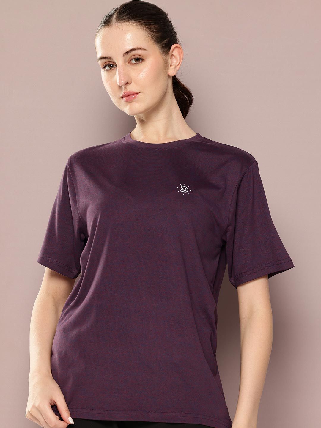 DILLINGER Women Antimicrobial Melange Effect T-shirt