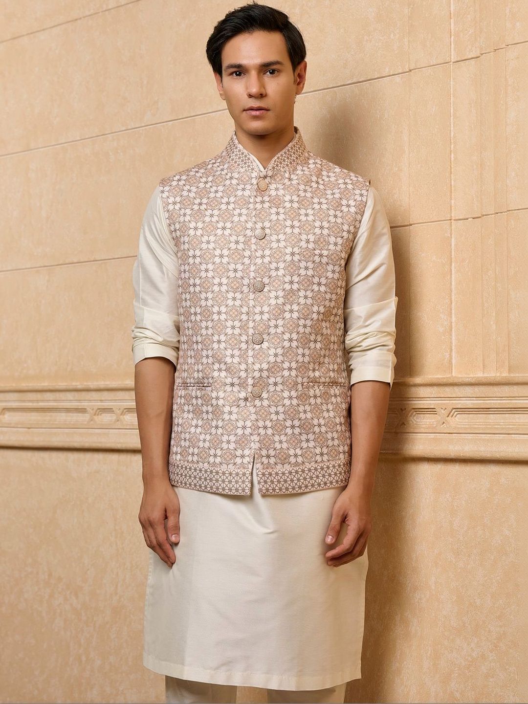 Tasva Polyester Woven Nehru Jackets