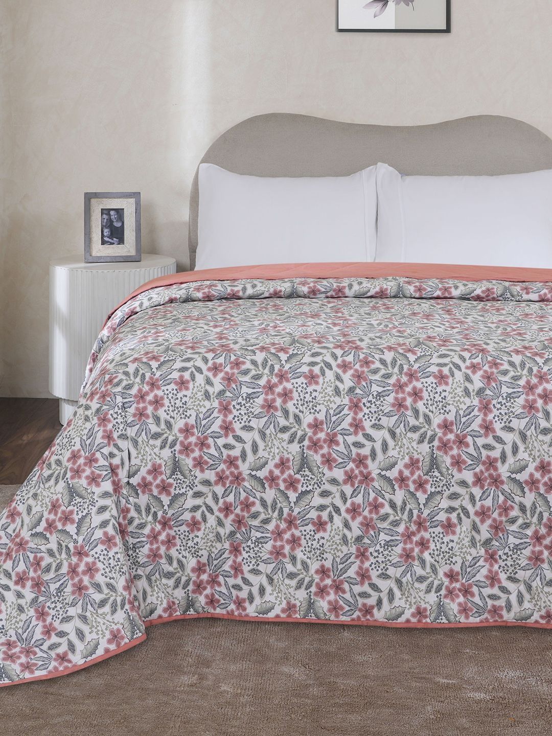 MASPAR MASPAR Red & green Printed Lightweight AC Room Double Bed Quilt