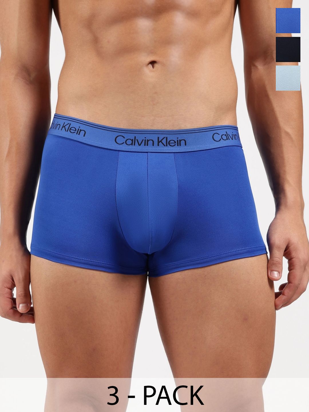 Calvin Klein Underwear Calvin Klein Underwear Pack of 3 Assorted Solid Trunks