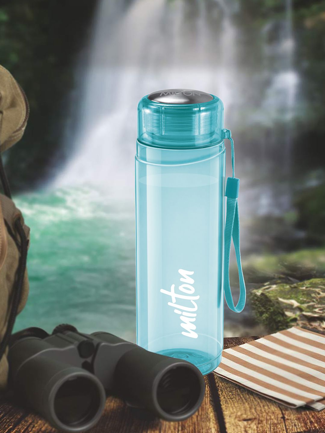 Milton Hector Blue Solid Plastic Spill Proof Water Bottle - 1L