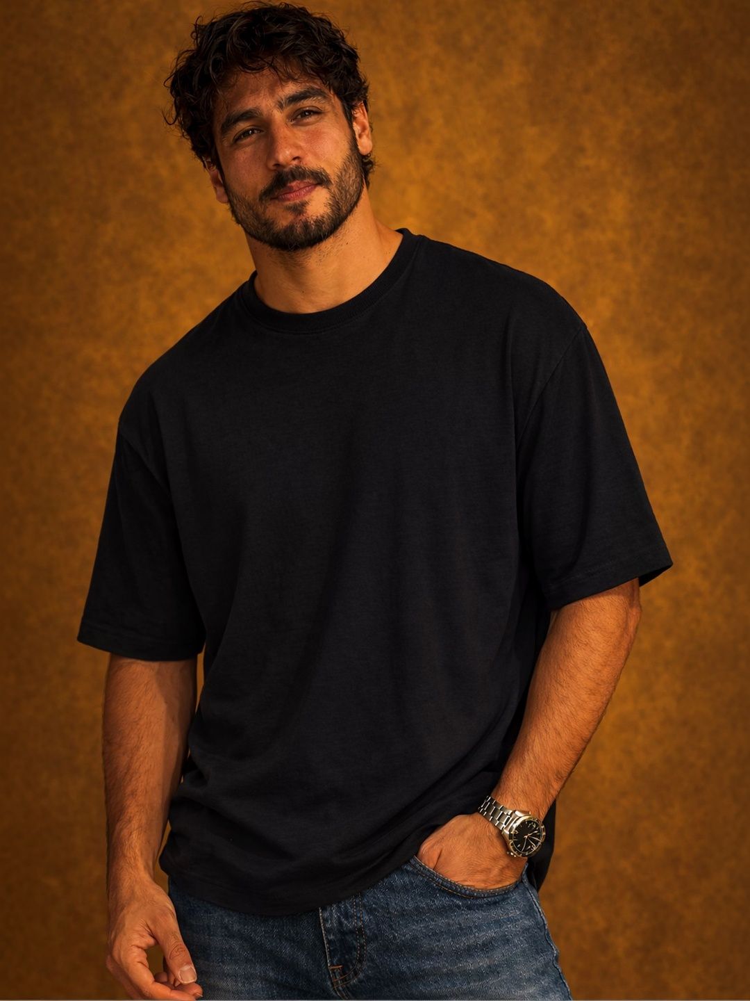 Mast & Harbour Solid Over Sized Cotton Tshirt