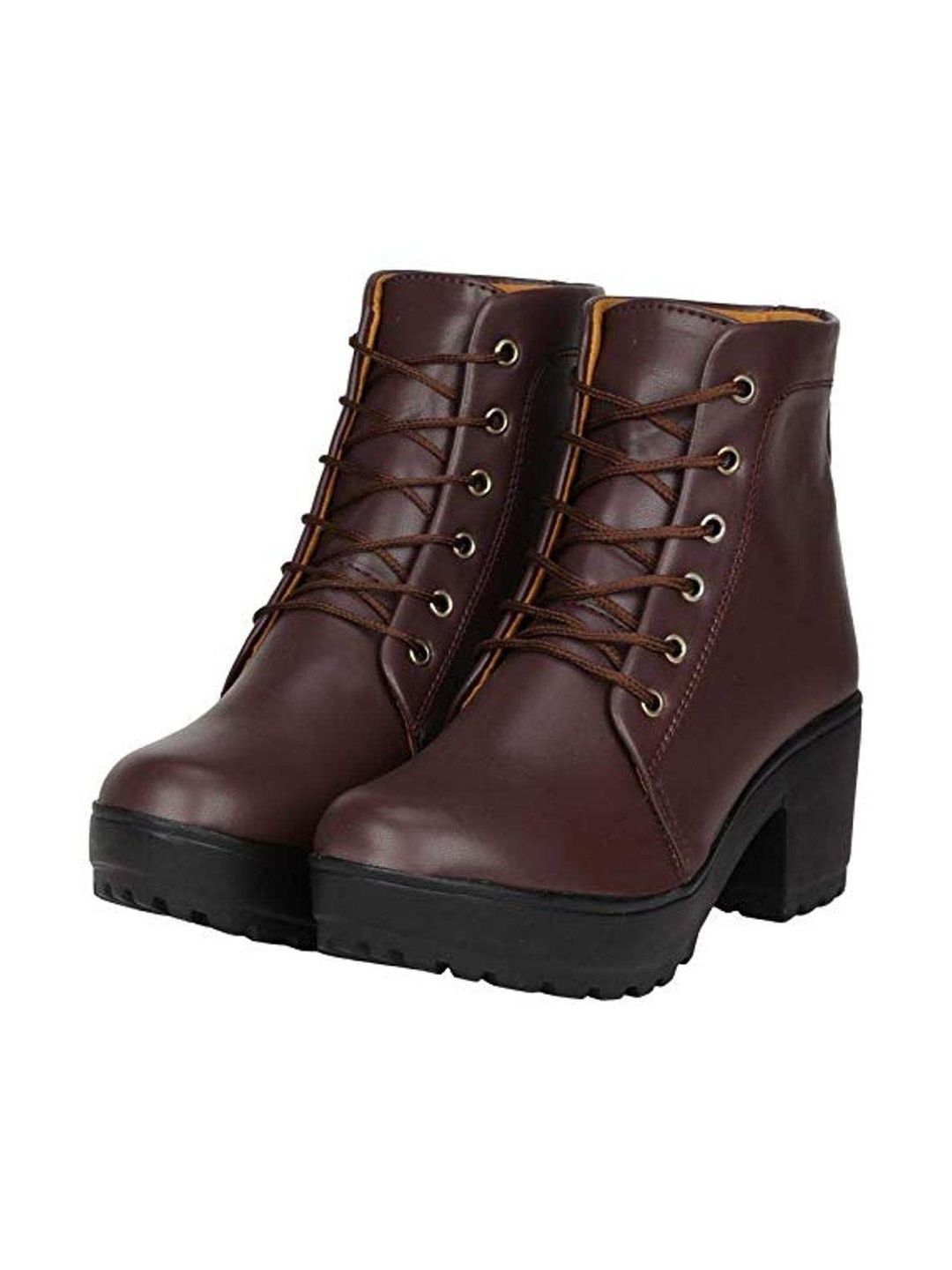 Killer Killer Women Block Heeled Round Toe Lace-Ups Regular Boots