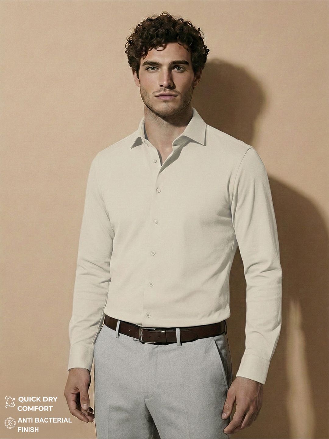 Van Heusen IQ Men Non-Iron Wrinkle Resistant High Stretch Breathable Shirt