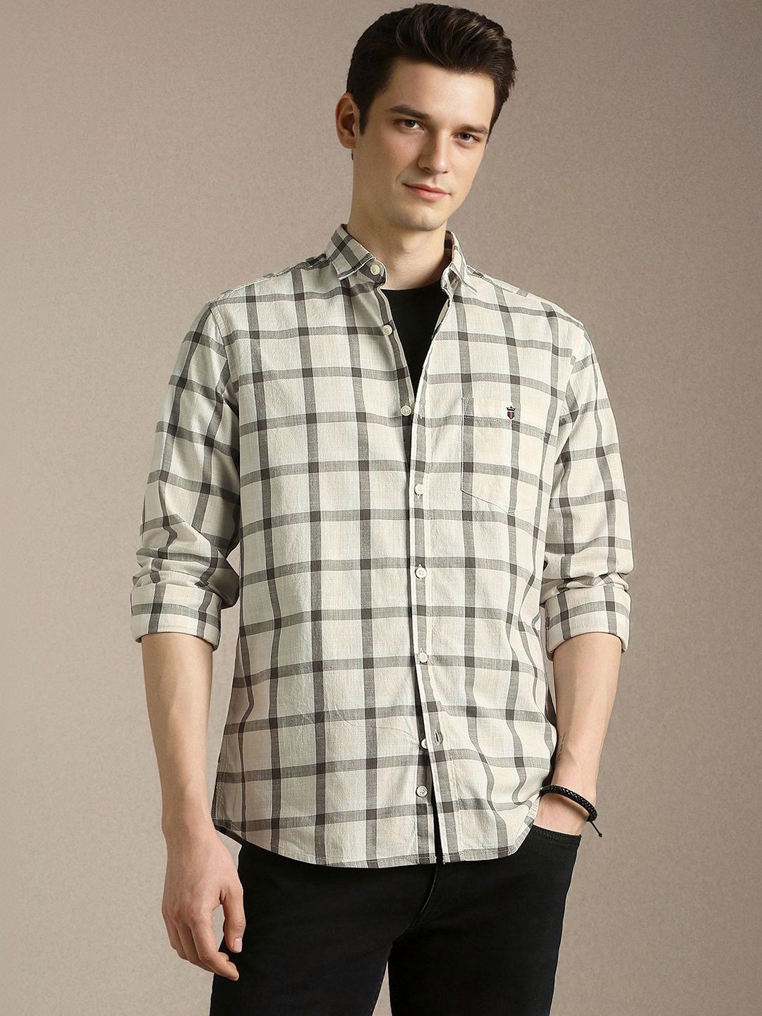 Louis Philippe Jeans Louis Philippe Jeans Men Slim Fit Checked Casual Shirt