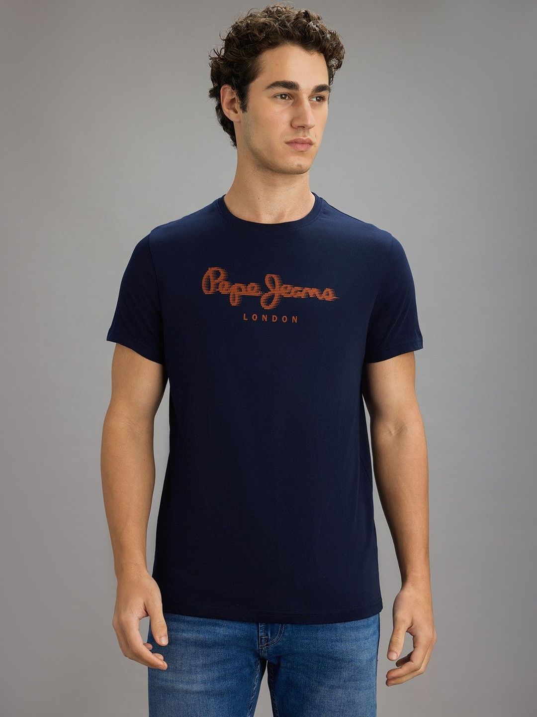 Pepe Jeans Men Printed Slim Fit T-shirt