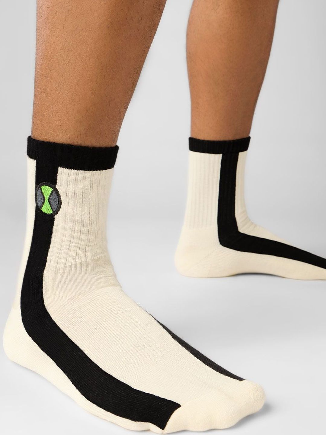 The Souled Store Unisex Cotton Blend Patterned Above Ankle Socks