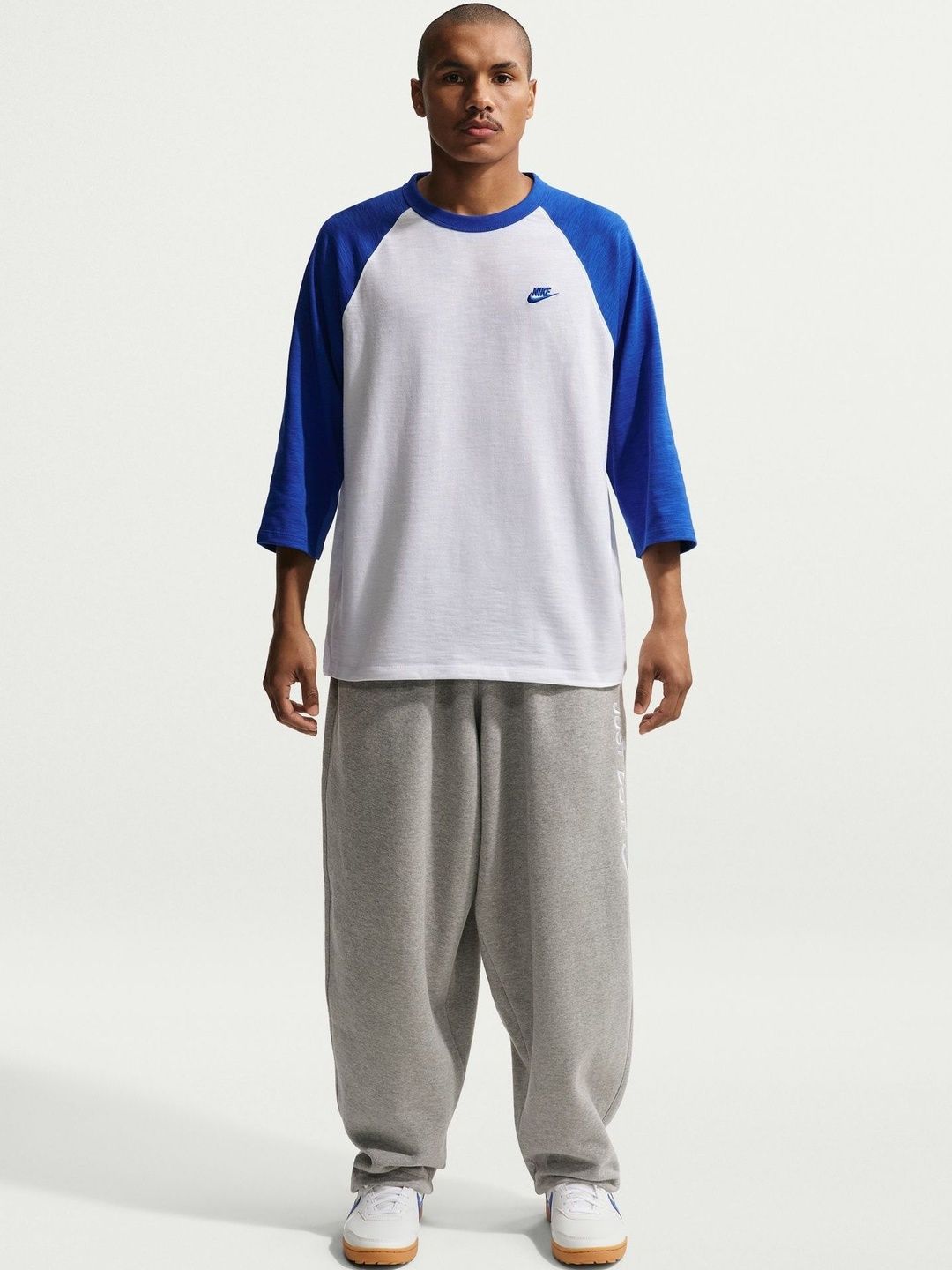 Buy Nike Men Sportswear Club Three-Quarter Sleeves Raglan T-Shirt