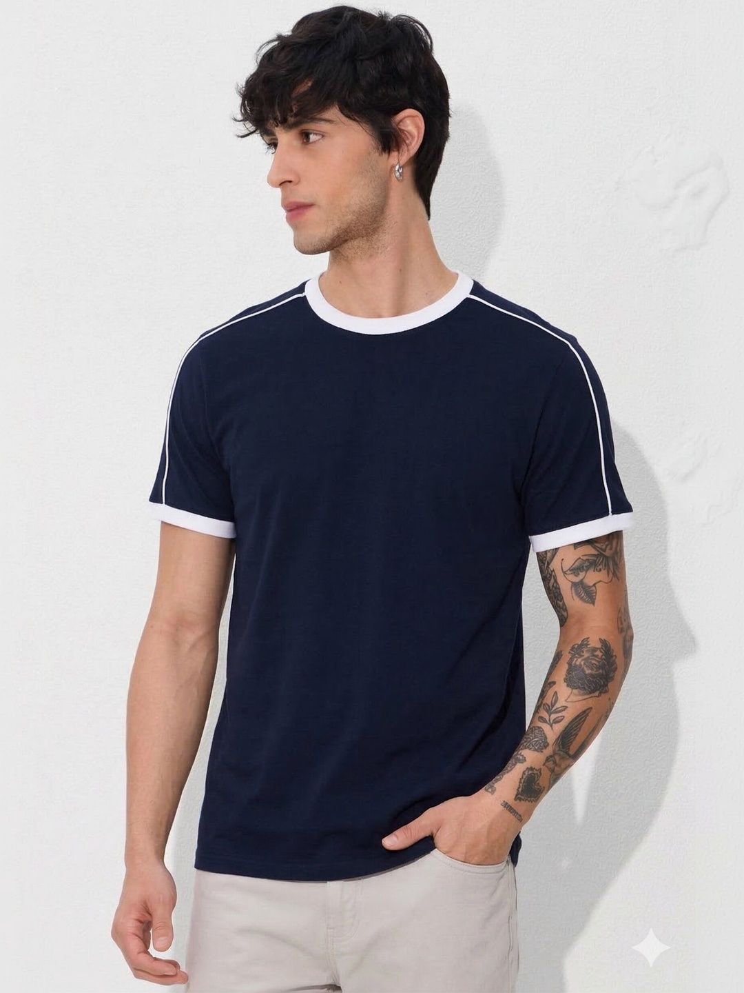 MOHICANS Men Ringer Relaxed fit Cotton T-shirt