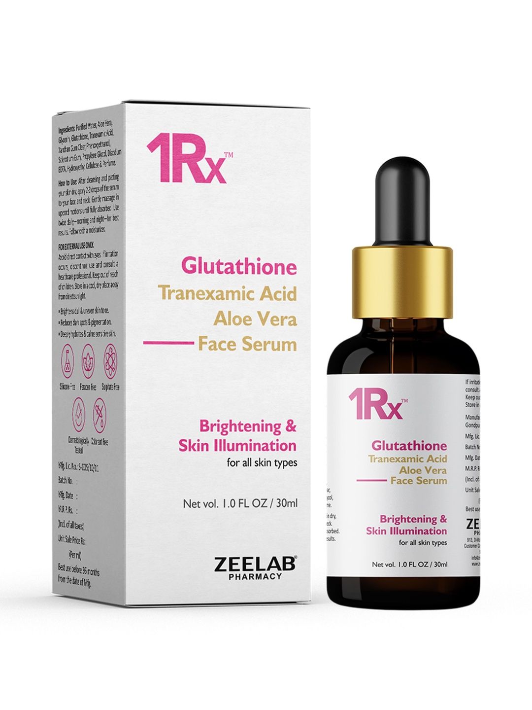 Buy ZEELAB PHARMACY Glutathione Face Serum- 30 ml - Serum for Unisex  40899235