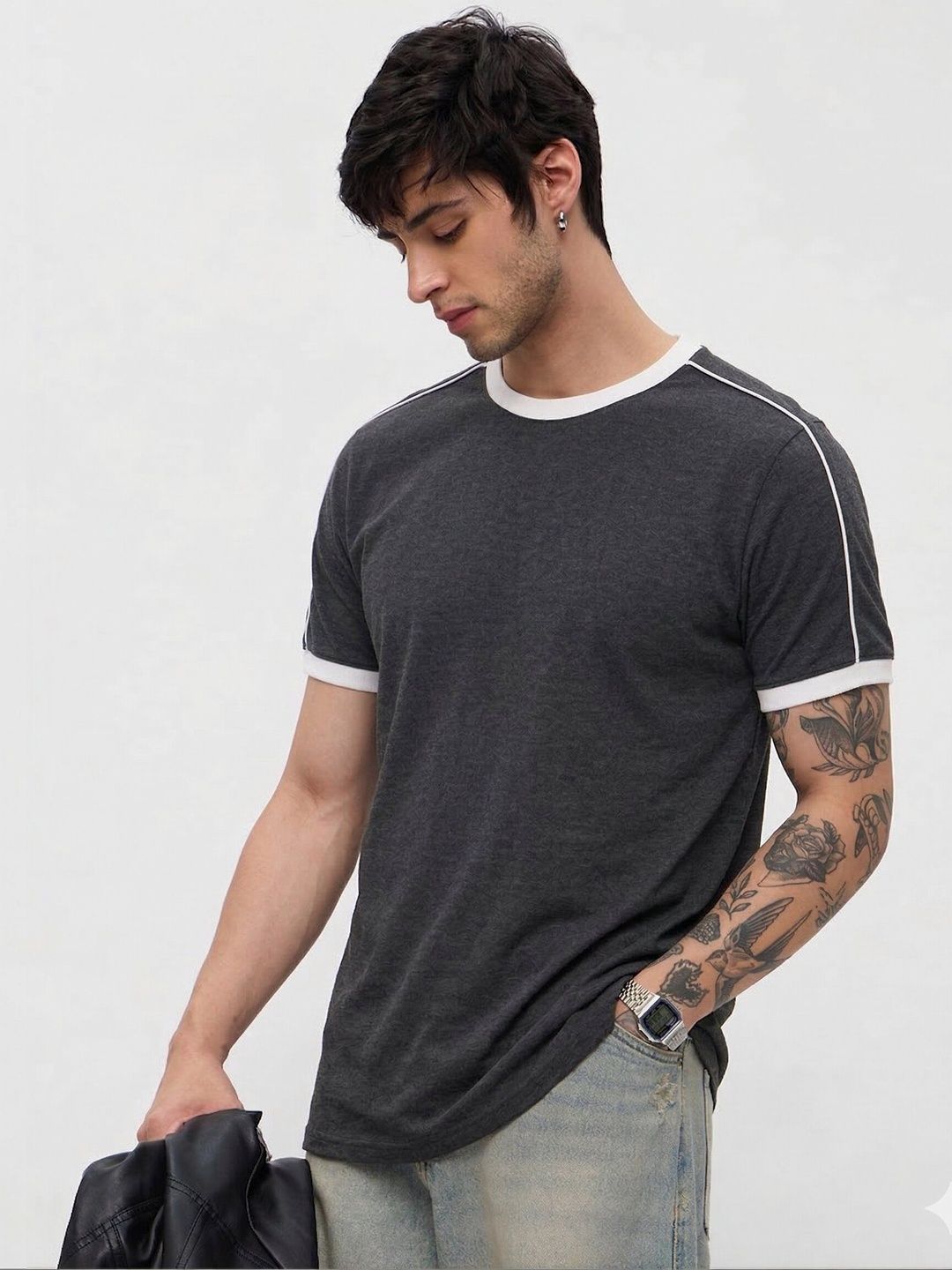 MOHICANS Men Ringer Relaxed fit Cotton T-shirt