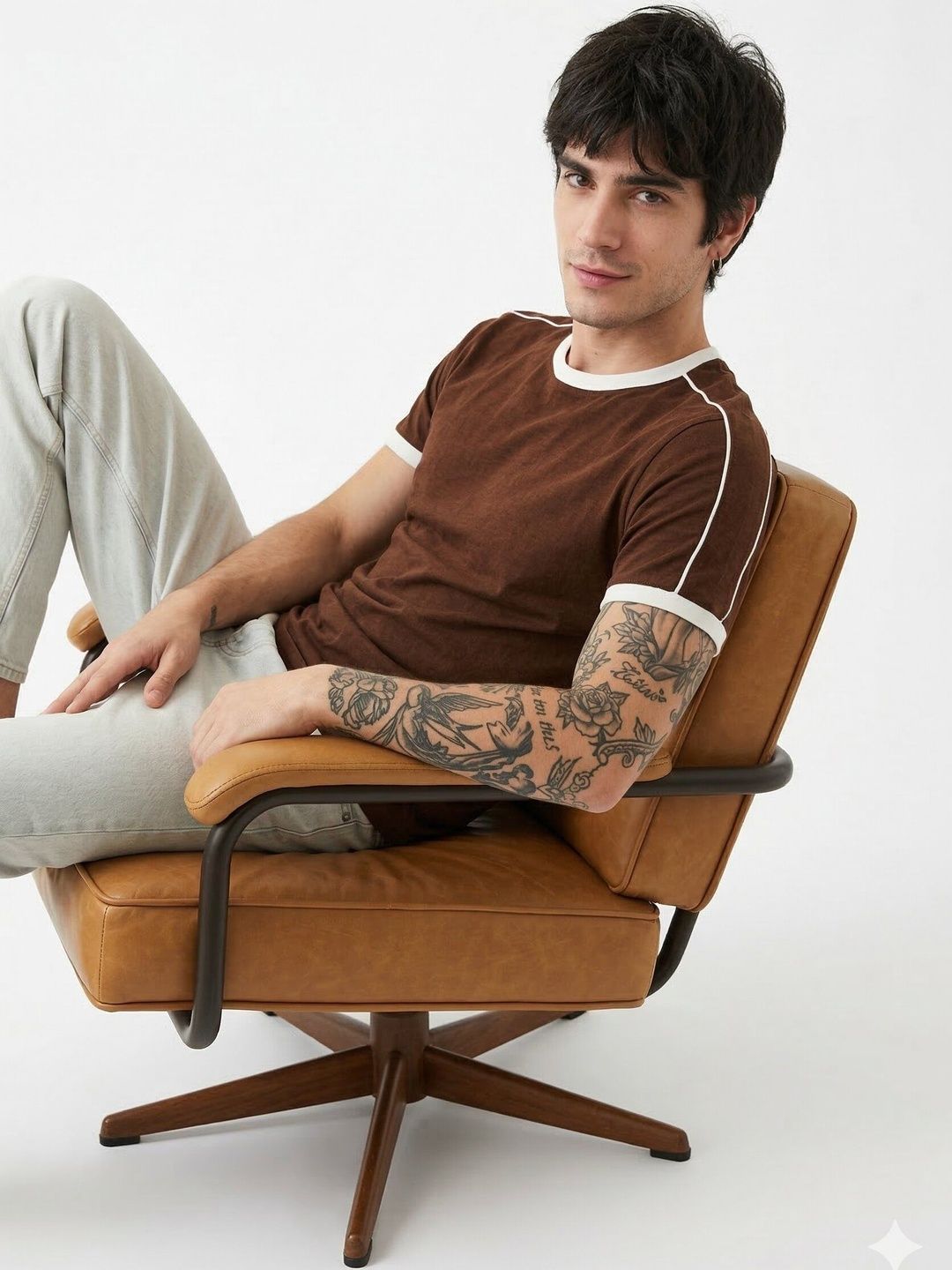 MOHICANS Men Ringer Relaxed fit Cotton T-shirt