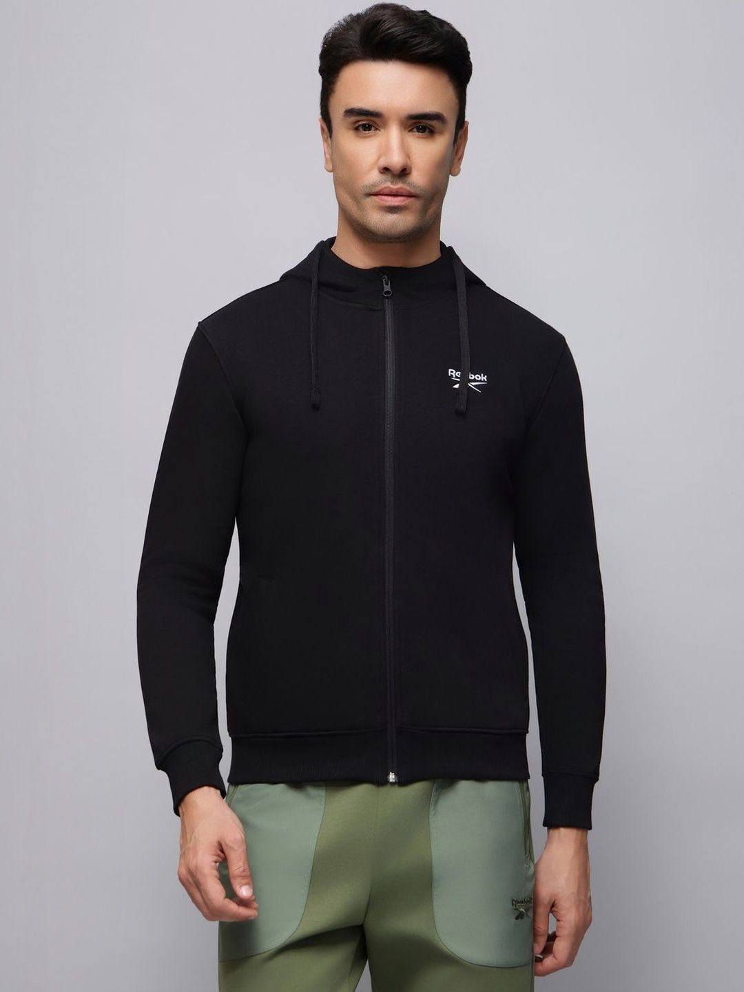 Reebok Brand Logo Printed Hoodie