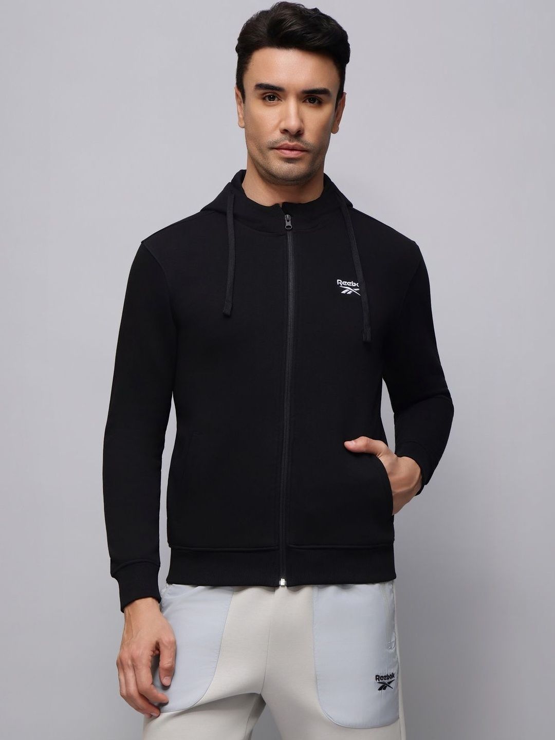 Reebok Brand Logo Printed Hoodie