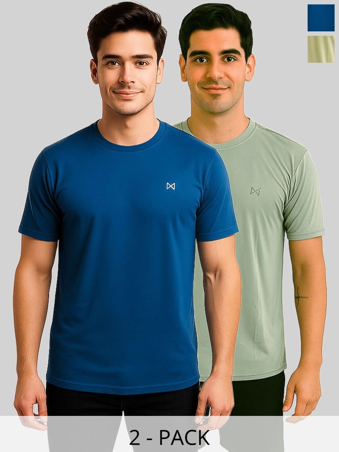 Force NXT Men's Round Neck - Pack Of 2 Tshirts