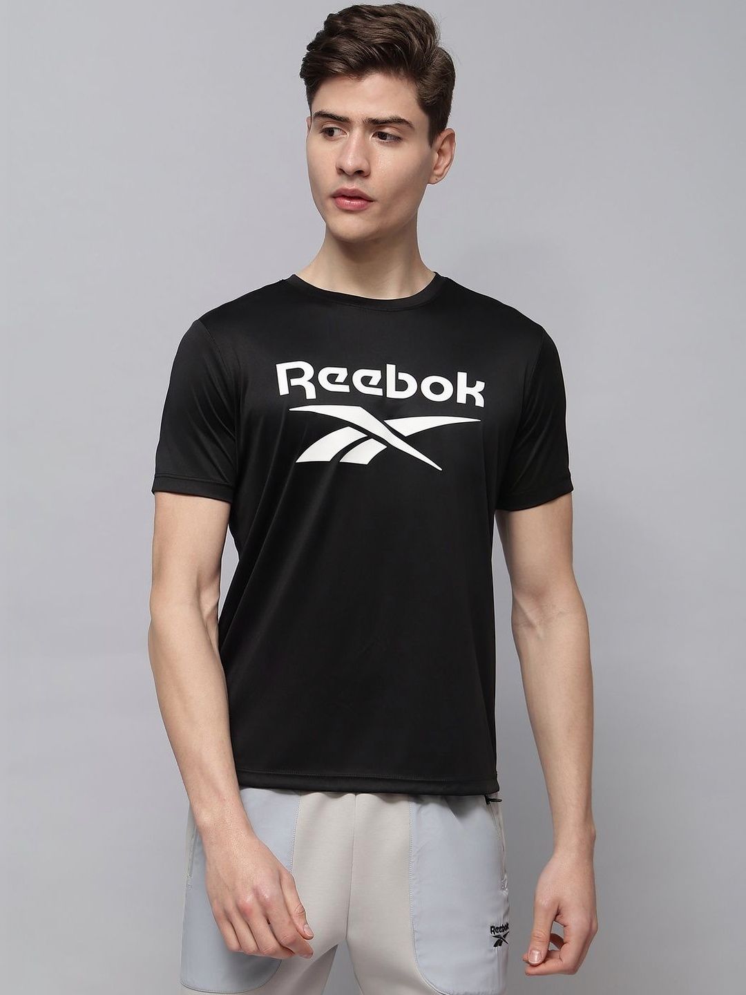 Reebok Printed Cotton Round Neck T-shirt