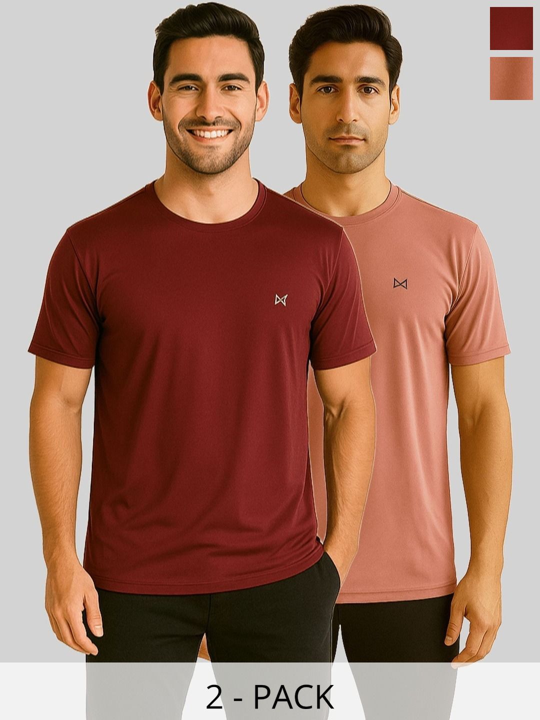 Force NXT Men's Round Neck - Pack Of 2 Tshirts