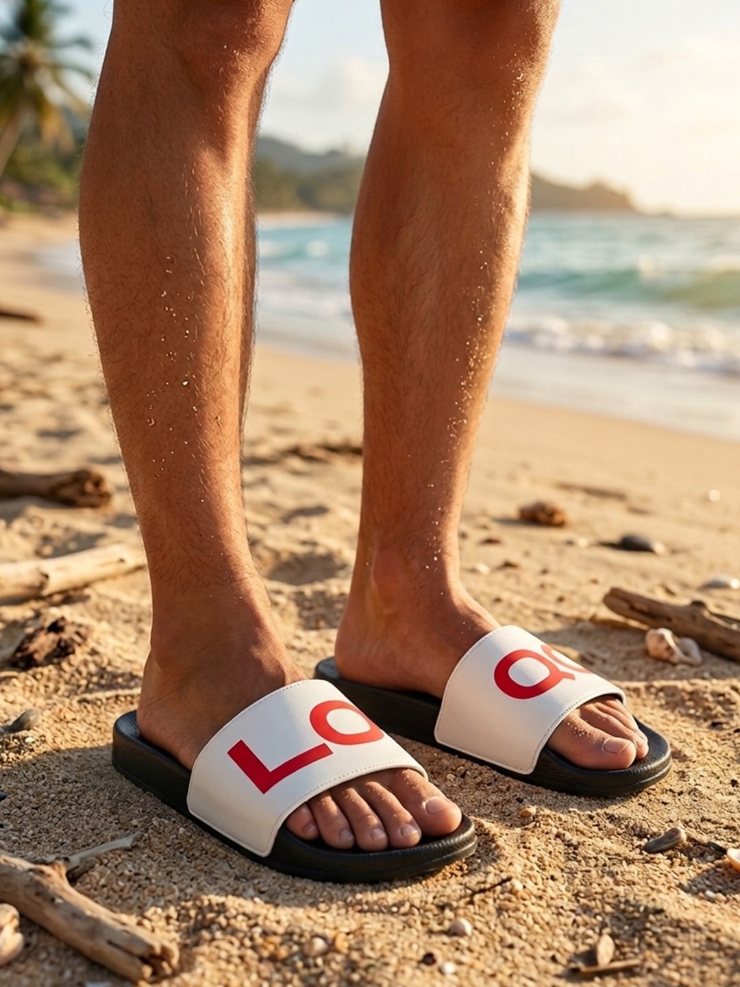 LOQO Men Printed Sliders