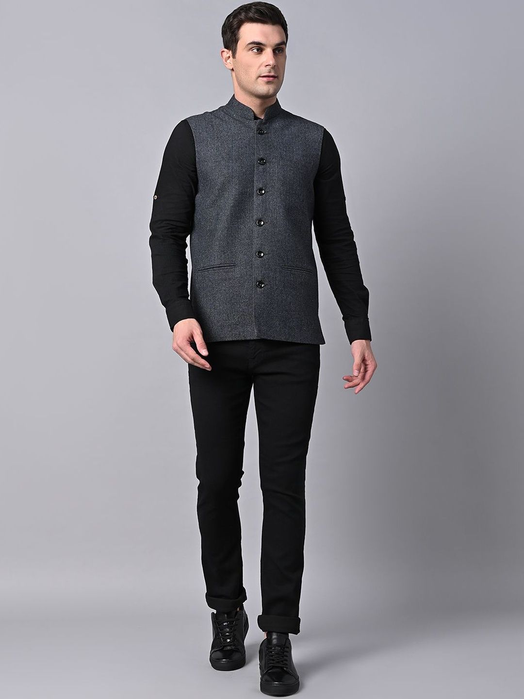 DEIFIC Mandarin Collared Nehru Jackets