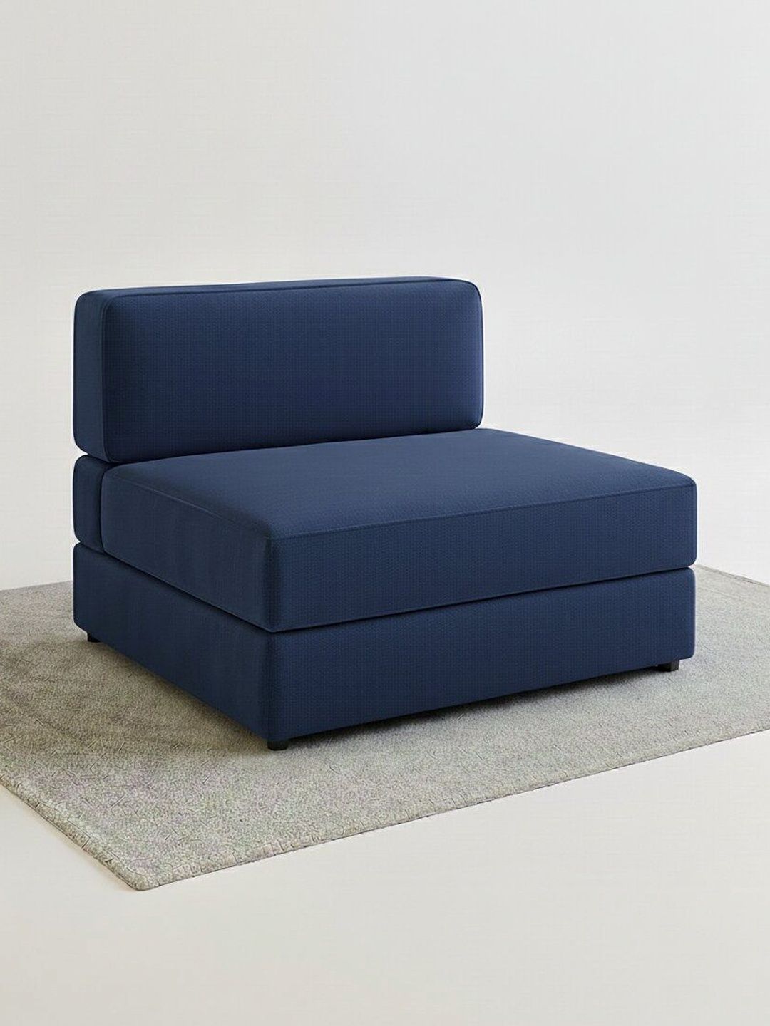 Pum Pum Navy Blue Leatherette 2 Inflatable Sofa Cum Bed