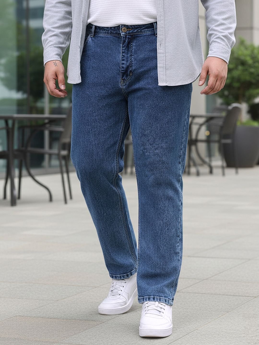 Urbano Plus Men Plus Size Slim Fit Mid-Rise Stretchable Jeans