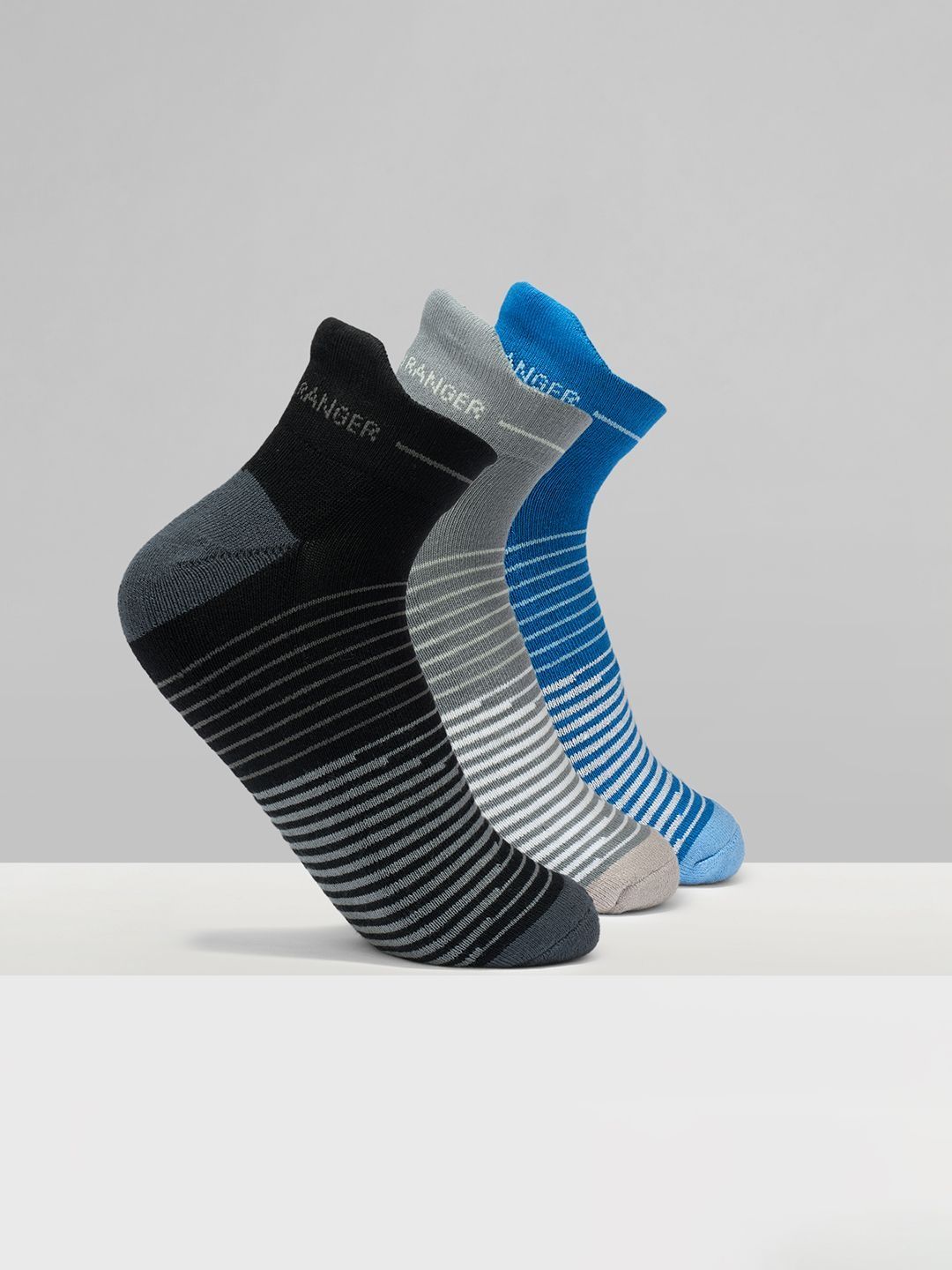 Urban Ranger by pantaloons Men Pack of 3 Cotton Blend Assorted Socks