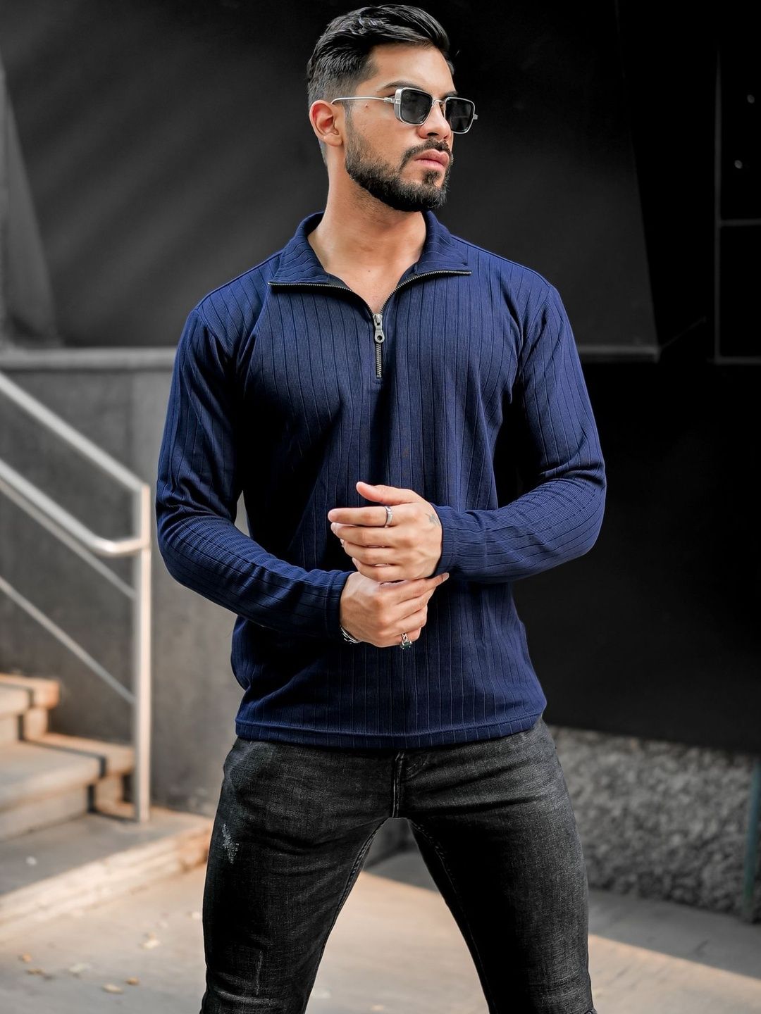 GRITSTONES Men Polo Collar Pure Cotton T-shirt