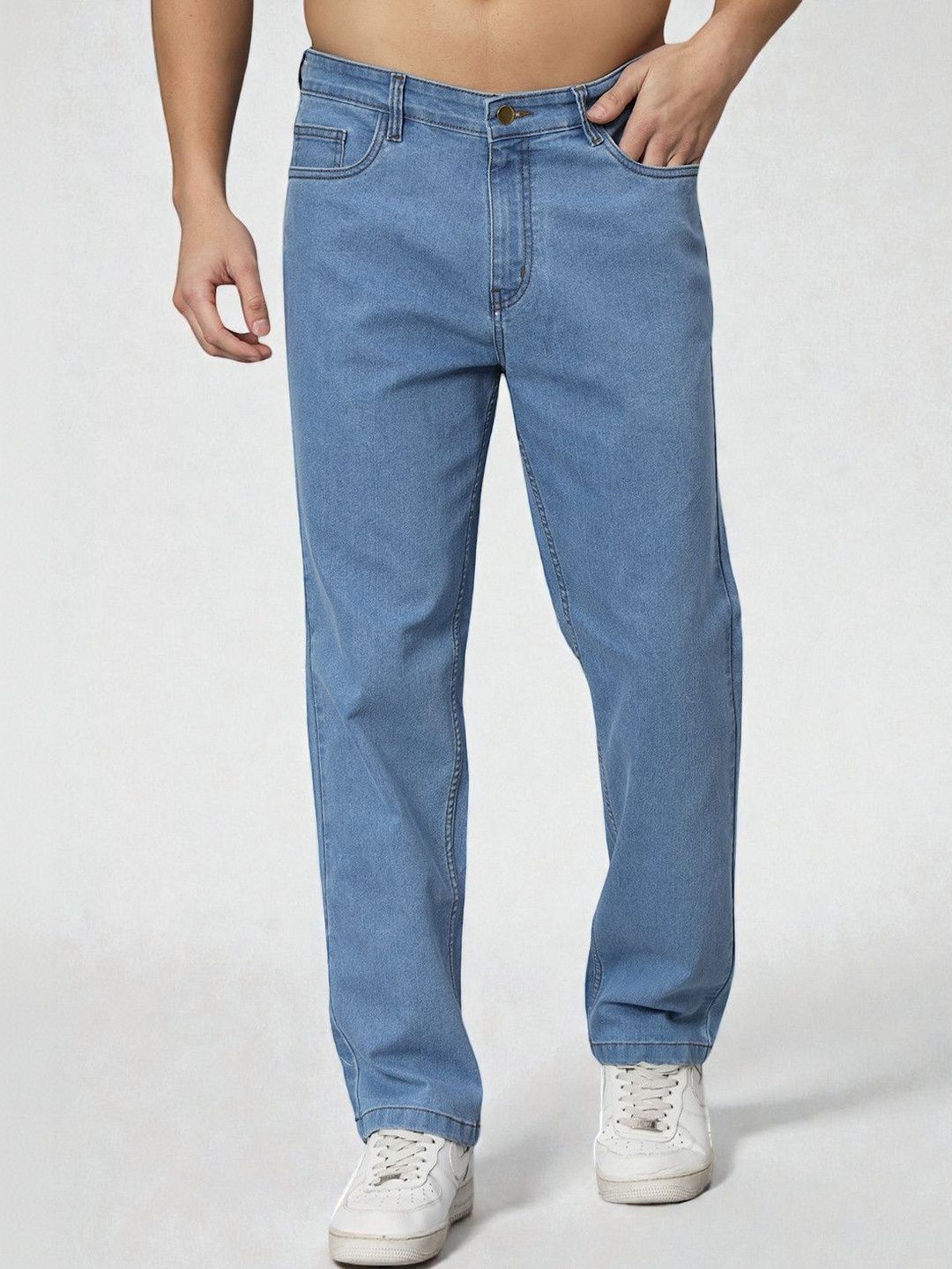 The Roadster Lifestyle Co Men No Fade Clean Look Straight Fit Jeans